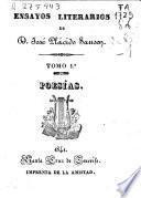 Ensayos literarios de D. José Plácido Sanson