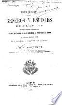 Enumeración de los géneros y especies de plantas