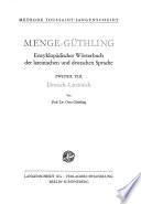 Enzyklopädisches Wörterbuch der lateinischen und deutschen Sprache: T. Deutsch-Lateinisch