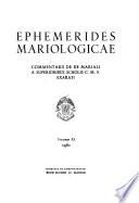 Ephemerides Mariologicae