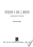 Epistolario a Isaac J. Barrera