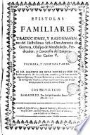 Epistolas familiares traducciones i razonamientos