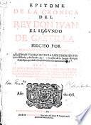 Epitome de la cronica del Rey Don Juan el segundo de Castilla