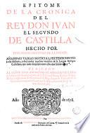 Epitome de la cronica del Rey Don Juan el segundo de Castilla