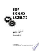ERDA Energy Research Abstracts