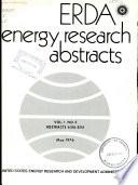 ERDA Energy Research Abstracts