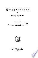 Erinnerungen von Ernst freiherrn von Plener ...