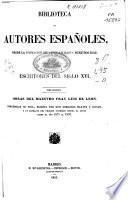 Escritores del siglo XVI. 2 : Obras del maestro Fray Luis de León