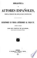 Escritores en prosa anteriores al siglo XV.