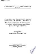 Escritos de Biblia y Oriente