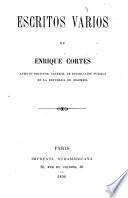 Escritos varios de Enrique Cortes