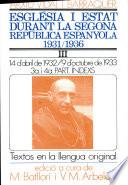 Església i estat durant la Segona República Espanyola, 1931-1936