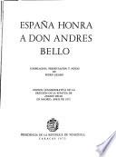 España honra a don Andrés Bello