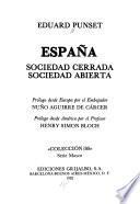 España, sociedad cerrada, sociedad abierta