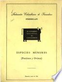 Especies menores