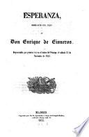 Esperanza, comedia en 2 actos, original