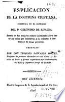 Esplicacion [sic] de la doctrina cristiana, contenida en el catecismo del P. Gerónimo de Ripalda
