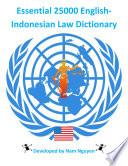 Essential 25000 English-Indonesian Law Dictionary