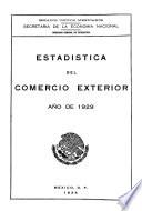 Estadística del comercio exterior 1929
