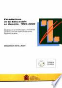Estadísticas de la educación en España, 1999-2000
