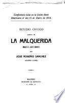 Estudio crítico acerca de la Malquerida
