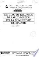 Estudio de recursos de salud mental en la Comunidad de Madrid