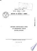 Estudio geotécnico para la seduridad física de Bellavista