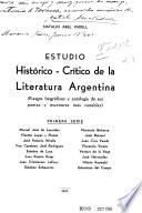 Estudio histórico-crítico de la literatura argentina