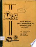 Estudio Preliminar Para la Programacion del Area de Desarrollo Rural del Yaracuy