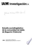 Estudio sociolingüístico de la comunidad de habla de Sagunto (Valencia)