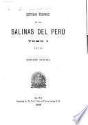 Estudio técnico de las salinas del Perú ...
