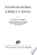 Estudios de doctrina jurídica y social