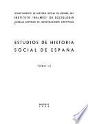 Estudios de historia social de España