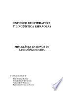 Estudios de literatura y lingüística españolas