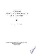 Estudios onomástico-biográficos de Al-Andaluz