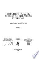 Estudios para el diseño de políticas públicas