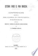 Estudios sobre el foro moderno