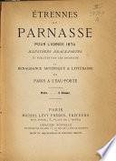Étrennes du Parnasse pour l'année 1874
