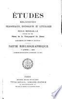 Etudes religieuses, philosophiques, historiques et littéraires