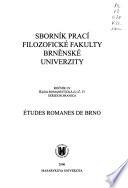 Etudes romanes de Brno