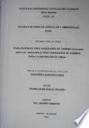 EVALUACION DE TRES VARIEDADES DE CAÑAMO (CANNABIS SATIVA VAR SATIVA) BAJO TRES DENSIDADES DE SIEMBRA PARA LAOBTENCION DE FIBRA