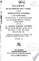 Examen de los sermones del P. Eliseo
