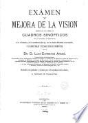 Exámen y Majora de la Vision, seguido de una série de cuadros sinópticus de las diversas alteraciones en la refraccion y en la acomodacion del ojo, con las lentes destinadas á corregirlas, y de unas tablas y escalas visuales cromáticas