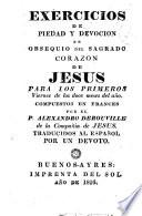 Exercicios de piedad y devocion en obsequio del Sagrado Corazon de Jesus