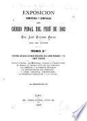Exposición comentada y comparada del Código penal del Perú de 1863