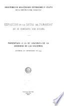 Exposición de la causa del Paraguay en su conflicto con Bolivia