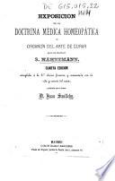 Exposicion de la doctrina médica homeopatica ú órganon del arte de curar