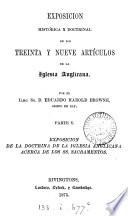 Exposición histórica y doctrinal, de los treinta y nueve Artículos de la Iglesia anglicana, tr. por J.B. Cabrera