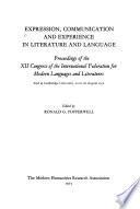 Expression, Communication and Experience in Literature and Language