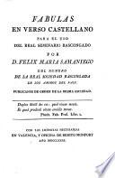 Fabulas En Verso Castelano Para El Uso Del Real Seminario Bascongado